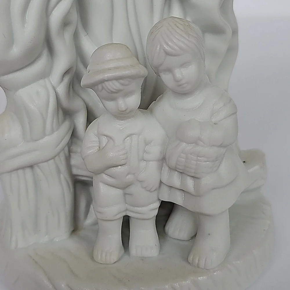 Guardian Angel Children Night Light Lamp Figurine White Porcelain Nursery 1621